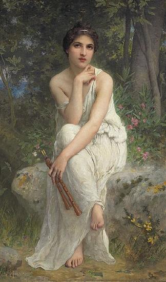 Charles-Amable Lenoir Flute Player oil painting picture